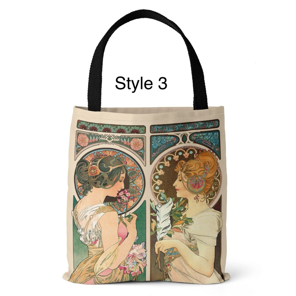 Art Nouveau & Van Gogh Inspired Tote Bags